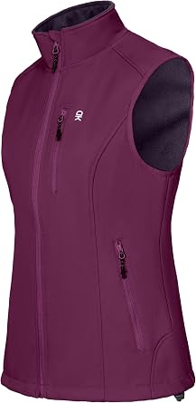 Little Donkey Andy Womens Lightweight Fleece lined Softshell Vests Windproof Sleeveless Jackets for Hiking Golf Travel
