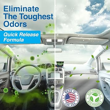 Biocide Systems Auto Shocker Strong Car Odor Eliminator, Eco-Friendly Chlorine Dioxide Odor Bomb for Vehicle Interior Up to 250 Cubic Feet