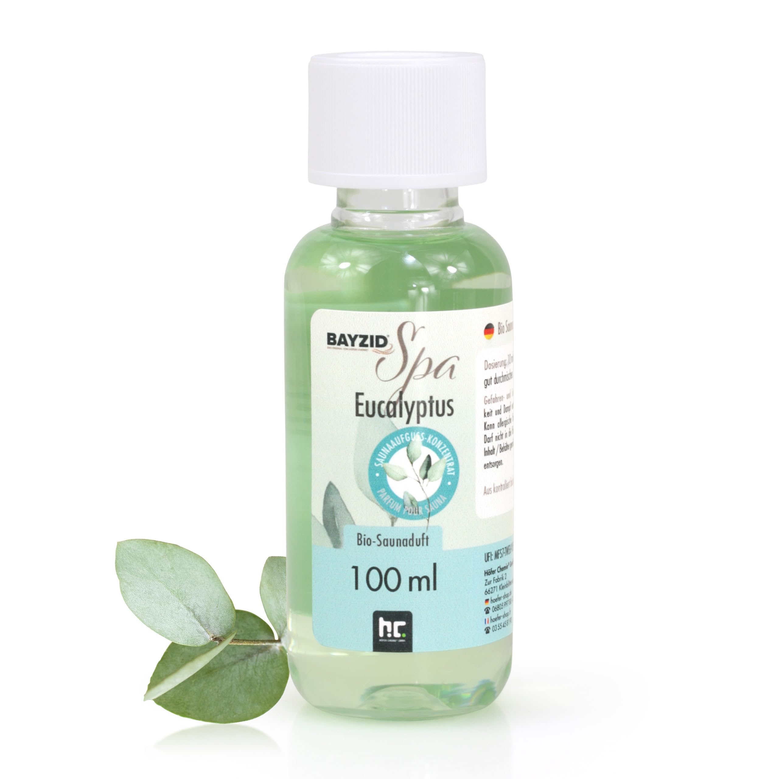 BAYZID® SPA Set de parfums bio pour sauna 4x100ml - différents concentrés de parfums pour sauna - pour le bien-être et la détente