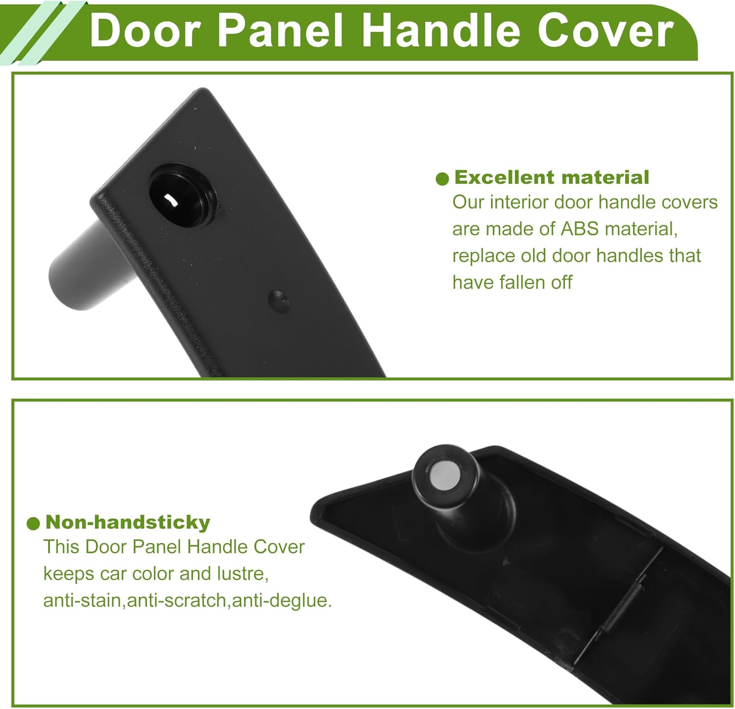 Front Driver Side Door Panel Handle Pull Trim Cover for VW Beetle 1998-2010 Inner Door Handle Door Pull Handle Cover No.1C0867171A2QL Black ABS 1 Set