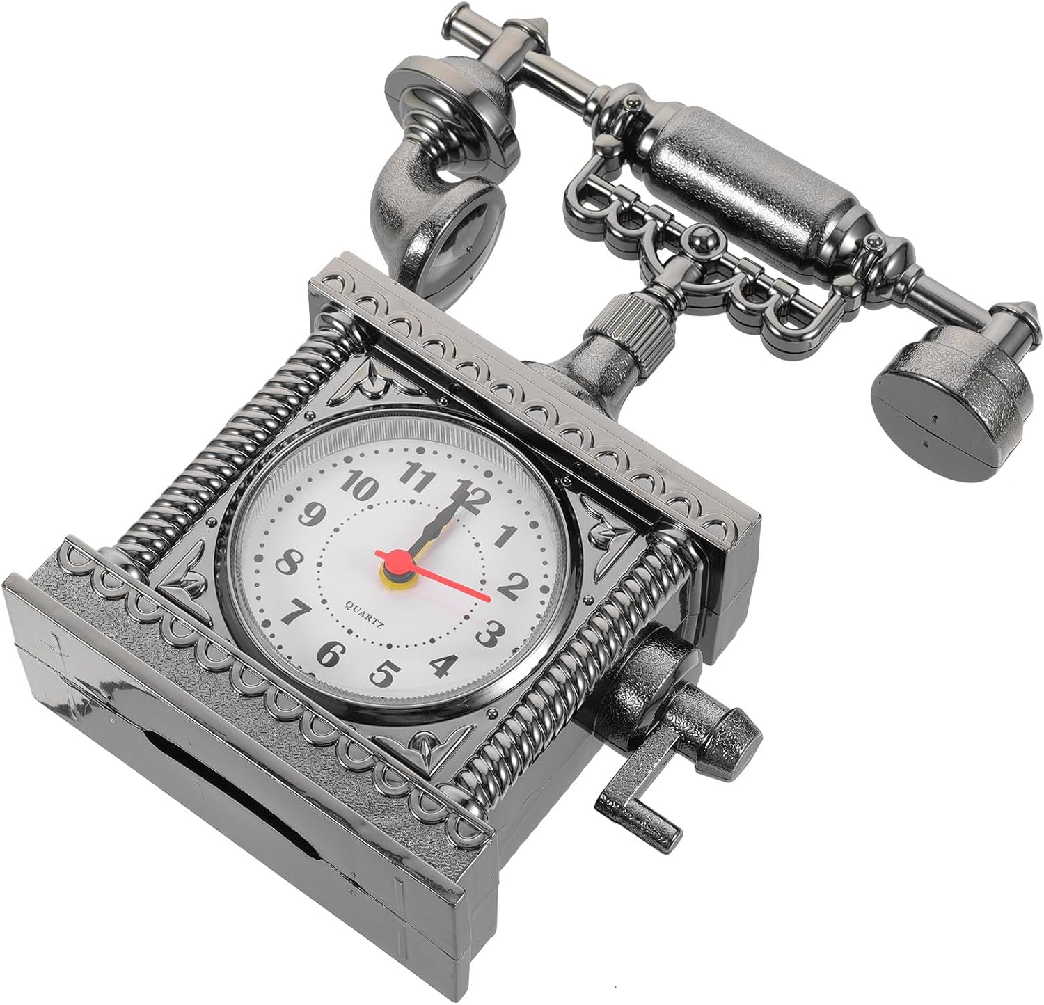MAGICLULU Retro Telephone Clock Decorative Model for Office and Children