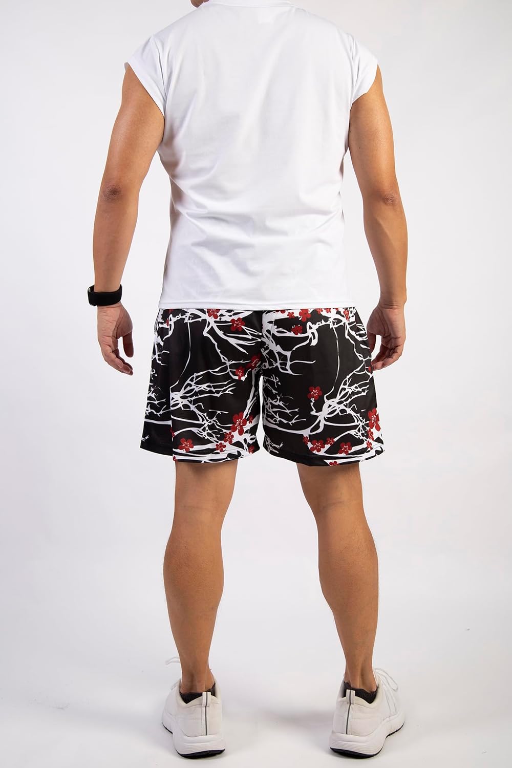 BOOMLEMON Mens Mesh Graphic Print Shorts Fashion Designer Workout Shorts Retro Casual Cool Streetwear Short Pants - Image 4