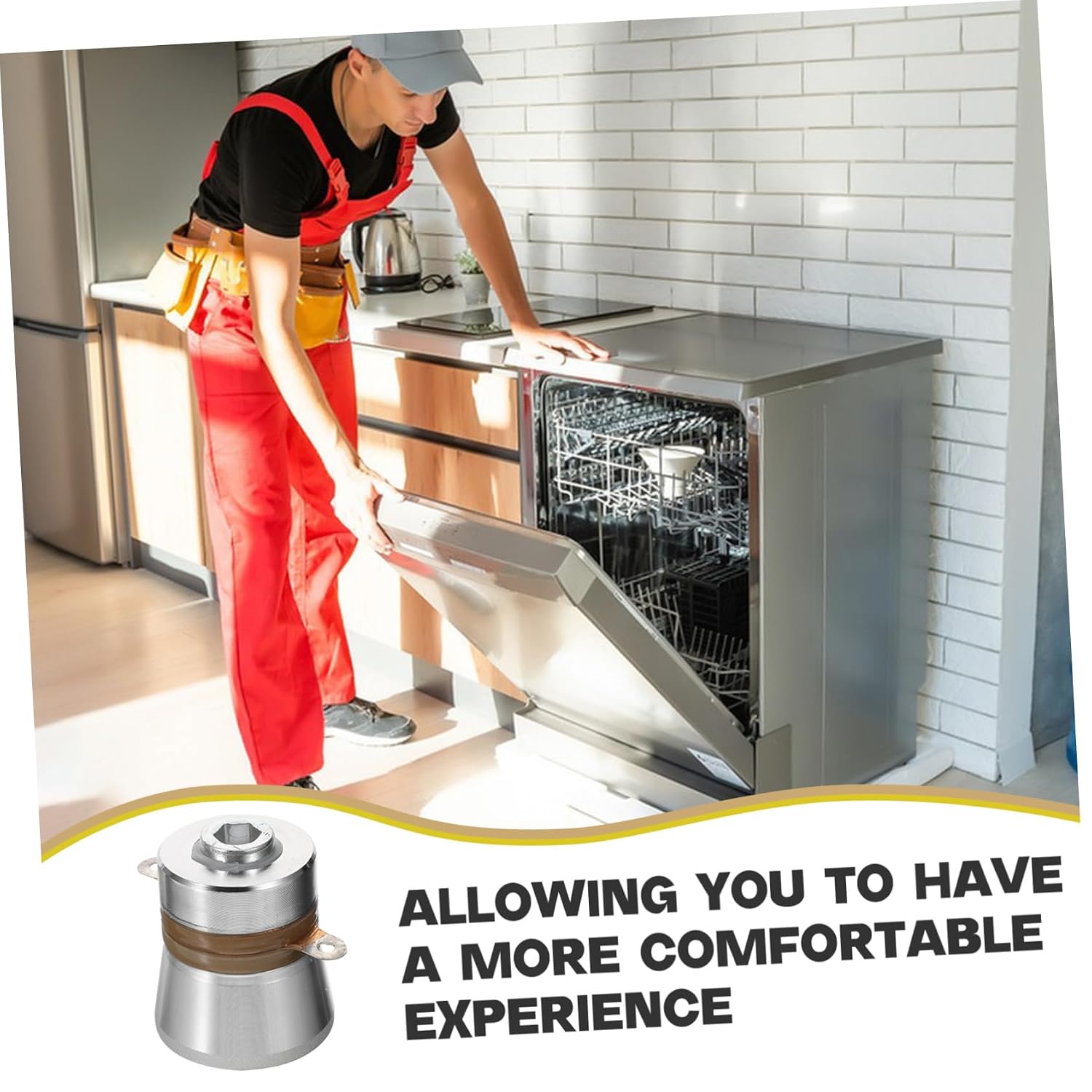 Cabilock 60w Piezoelectric Transducer for Efficient Home Dishwashing Compact Design for Stain Removal Dishwashers