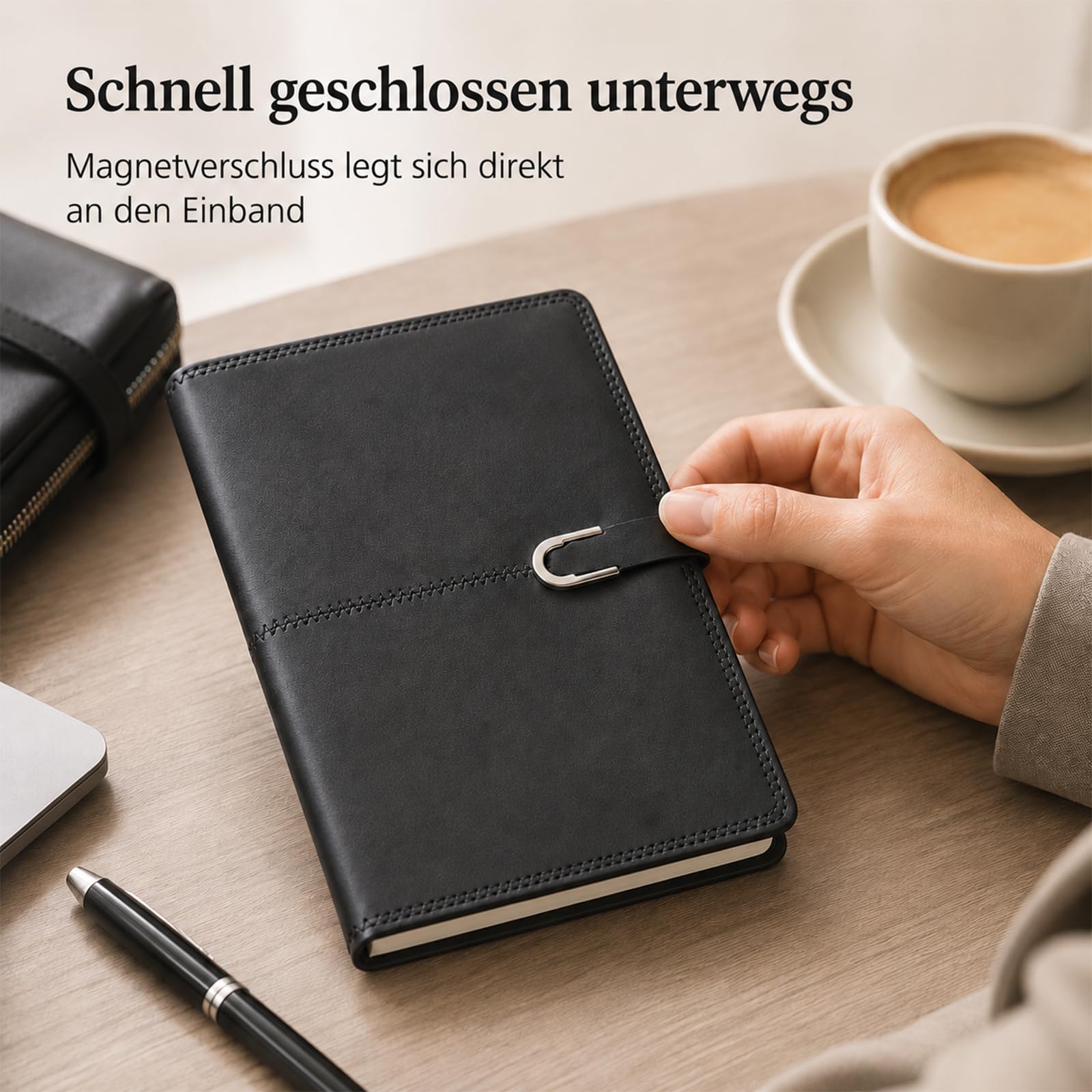 10 Stück Notizbuch Personalisiert mit Namen Benutzerdefiniert Buch | B6 | PU-Lederoberfläche | 216 Seiten | Linierte Blätter | Cremefarbenes Papier | Für Büro, Uni & Alltag | UV-Druck