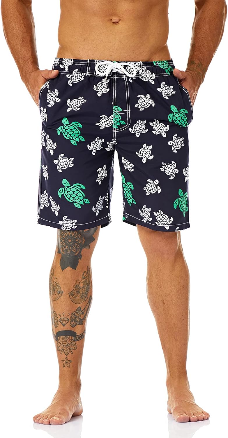 KAILUA SURF Mens Swim Trunks Long, Quick Dry Mens Boardshorts, 9 Inches Inseam Mens Bathing Suits with Mesh Lining | 