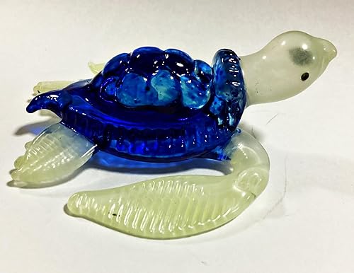 Miniatura 7 de Adorno de muñeca de cristal de tortuga marina azul hecho a mano decorativo jardín