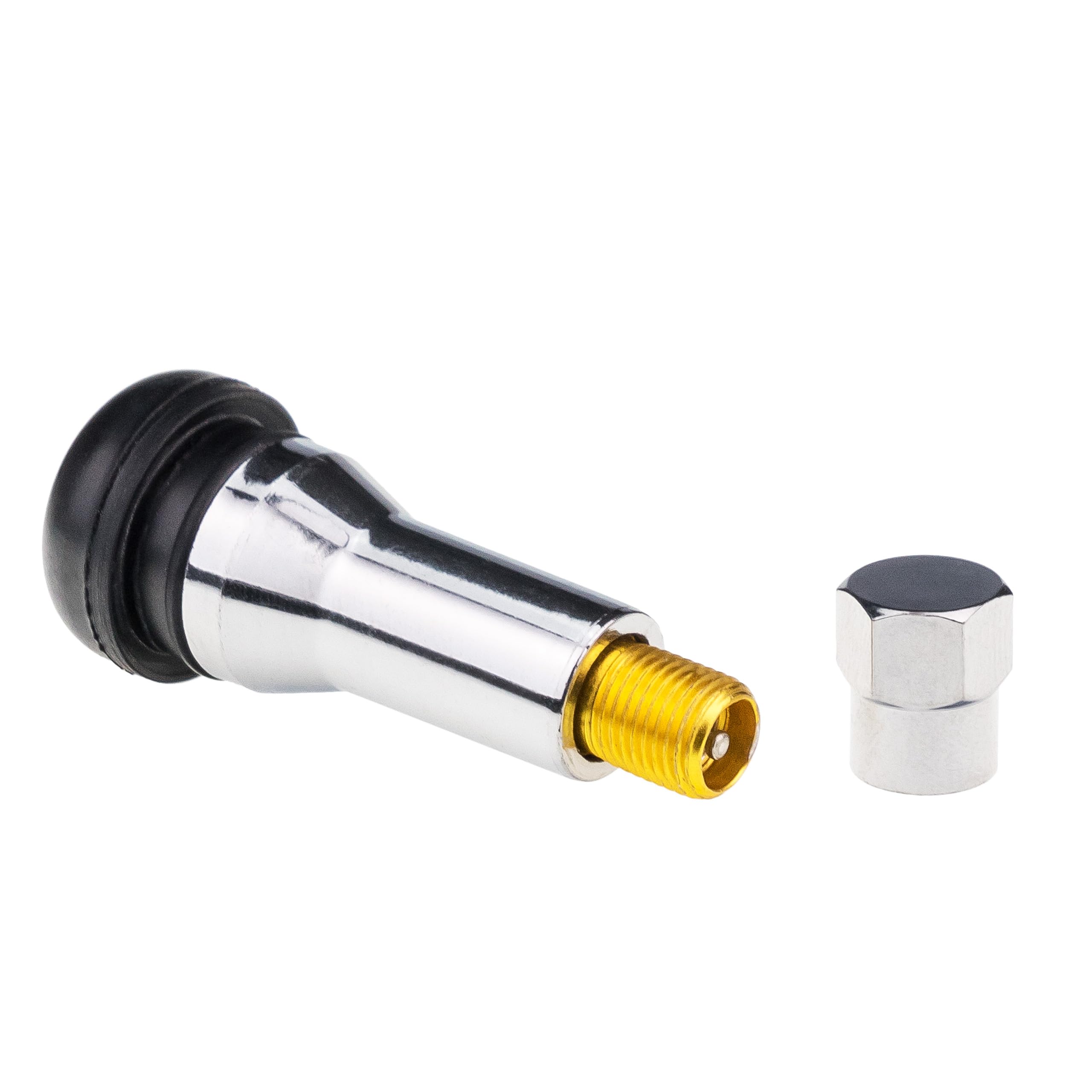 STIX 500 Gummiventile TR414 AC-P ABS Reifenventile Verchromt Schlauchlos PKW für Alufelgen 11,3cm