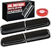 Smoked Tail Light Covers for Dodge Challenger 2015–2023, Black ABS Rear Lamp Guard Trim, No-Drill Exterior Accessories (4PCS)