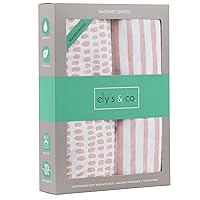 Vista 13 de Ely's & Co. Sábanas impermeables para cuna/cama para niños pequeños, protector de colchón y sábana bajera todo en uno, algodón de jersey suave, Azul