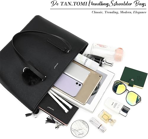 Miniatura 8 de TANTOMI Tote Bags for Women, Handbags and Womens Purses Shoulder Purse Set for Travel Work