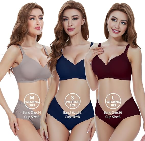 Nursing Bras for Breastfeeding, Wireless Ultra Comfort Maternity Bra Jelly Strip Support Pregnancy Bralette
