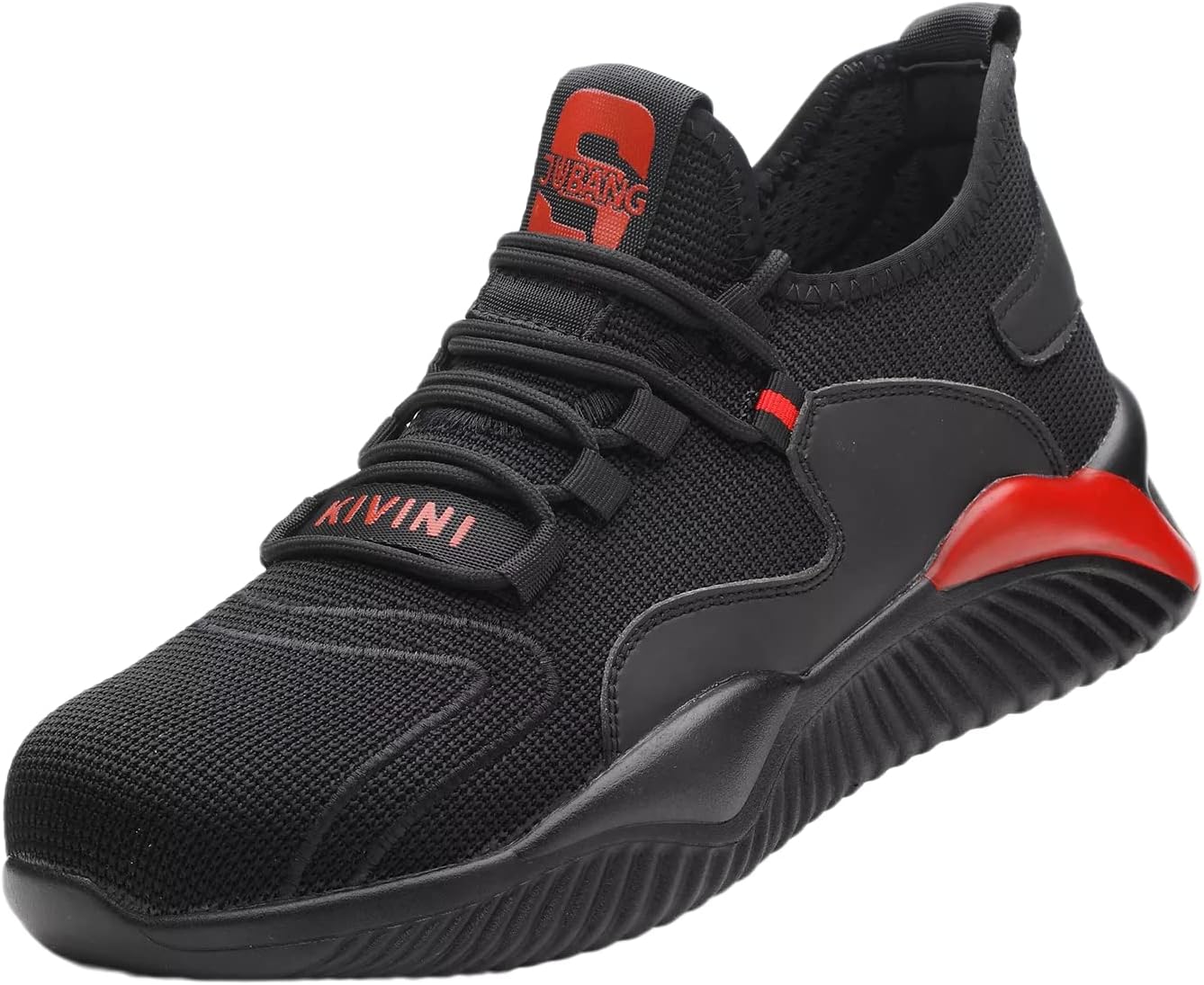 Micoklinlin Steel Toe Sneakers for Men Lightweight Safety Shoes for Work with Reflective Strip Breathable Work Hiking Shoes