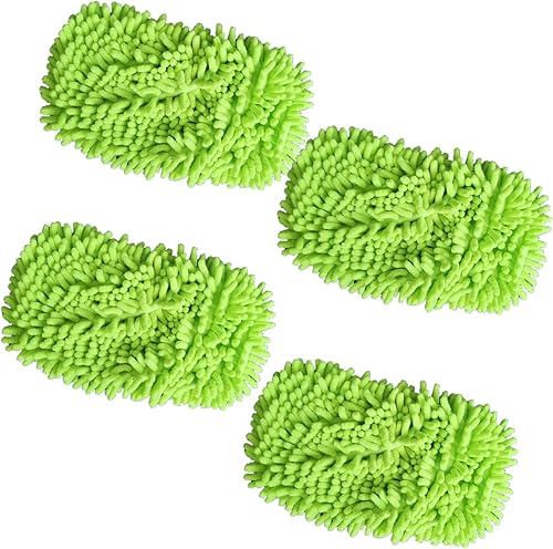 Almohadillas reutilizables resistentes para trapeadores Swiffer, almohadillas lavables para limpieza y fregado húmedo y seco, 4 paquetes