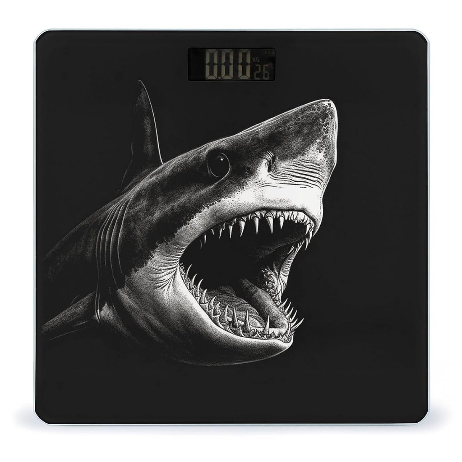Báscula Digital Black Shark Head para Peso Corporal con Pantalla LED