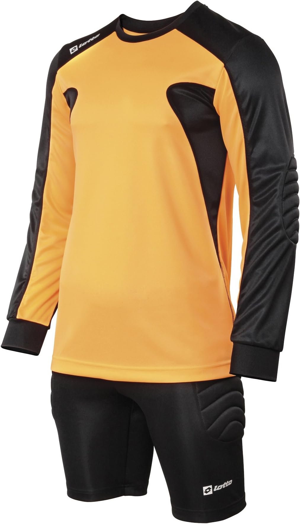 Lotto Mens Sports Football Kit Guard Goal Keepers Long Sleeve & Shorts (Full Kit) (XXL) (Orange Fluorescent/Black)