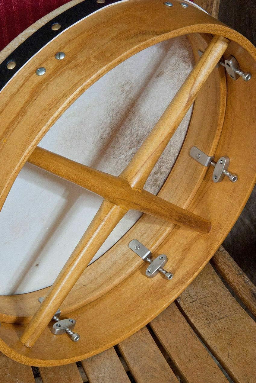 14" Roosebeck Bodhran Drum Includes: Frame Drum Double Fixed Crossbars + Drum Book & CD by Steafan Hannigan