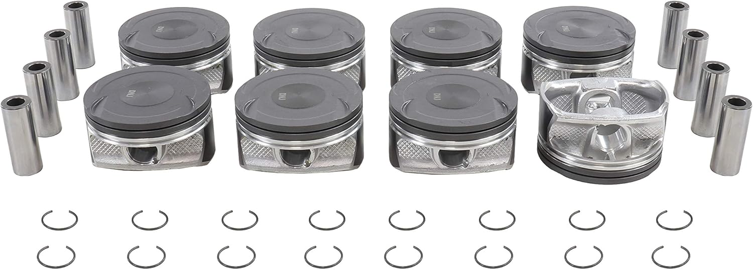 DNJ PRK4224 Piston and Ring Kit for 2010-2022 Ford E-350 Super Duty, E-450 Super Duty, F-150 6.2L V8 16V SOHC 6210cc