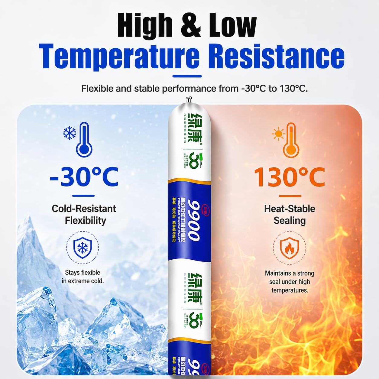 Silicone Waterproof Sealant 9900, Outdoor Silicone Sealant Set(1, Black)