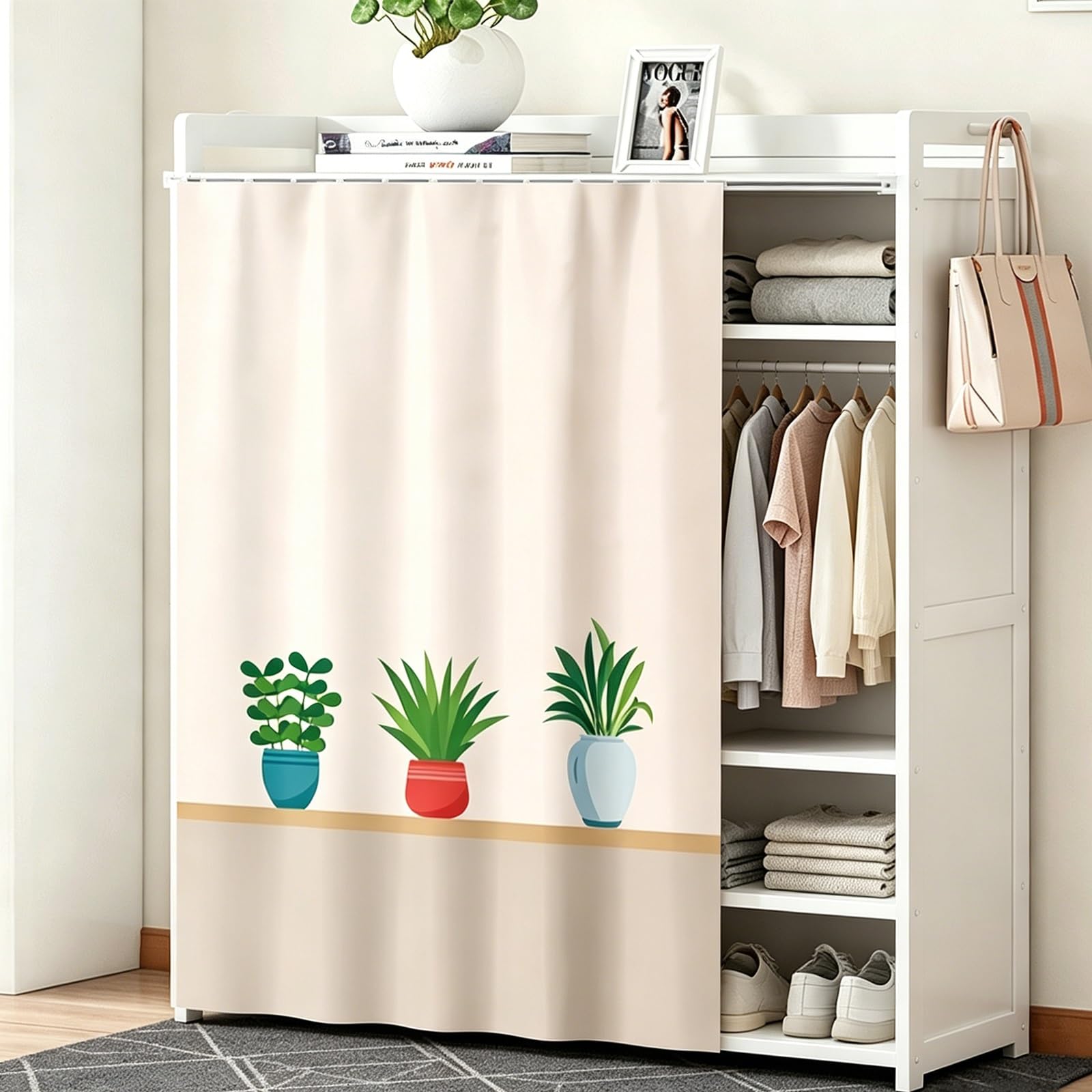 Occultant meubles et rideau armoire d'intimité 40x70 cm gris