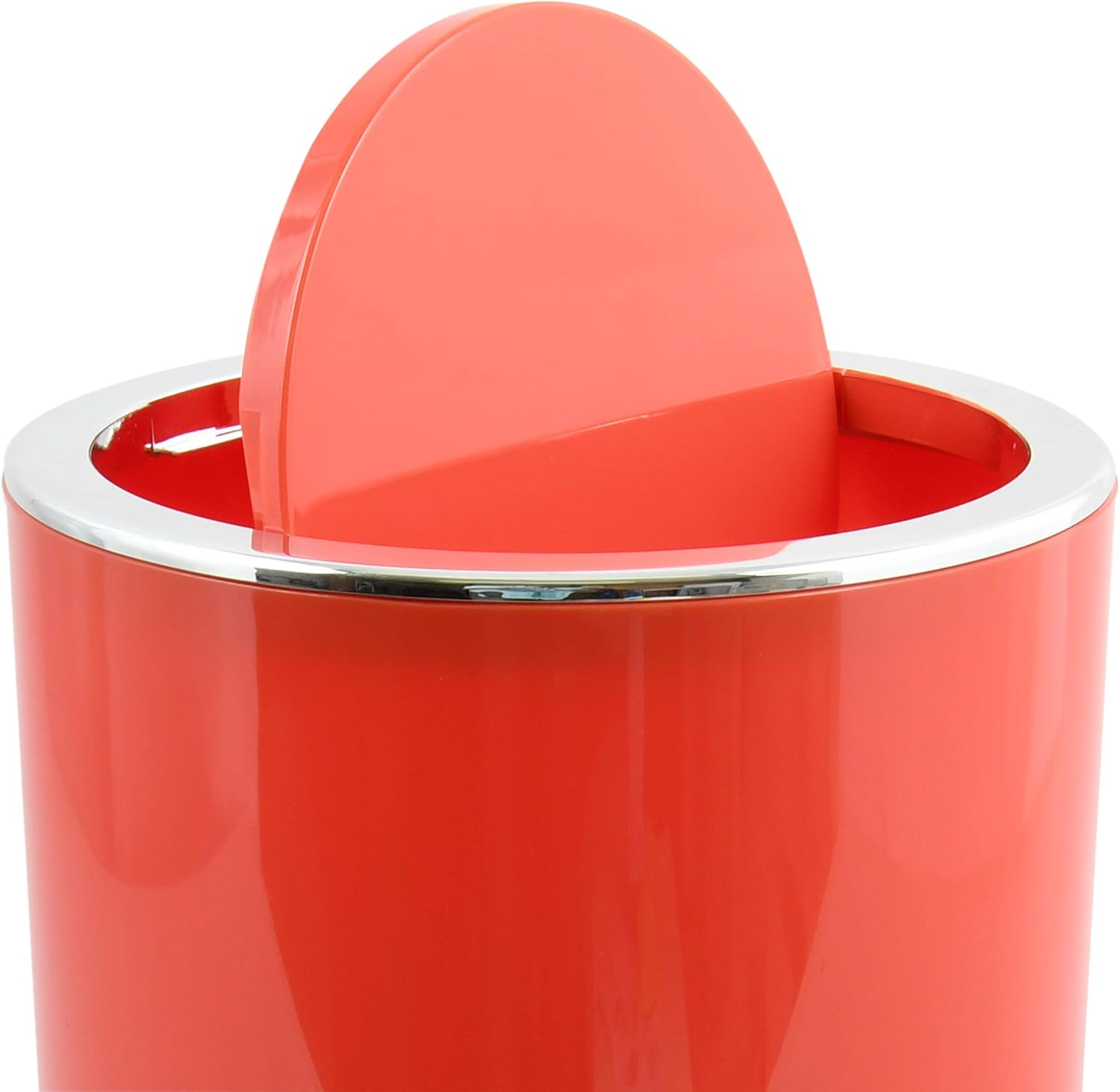 MSV Rubbish Bin 6 Litres, ABS Plastic, KAMAKA Collection, Red, diameter 18.5 x 26 cm, diameter 18,5 x 26 cm - Image 5