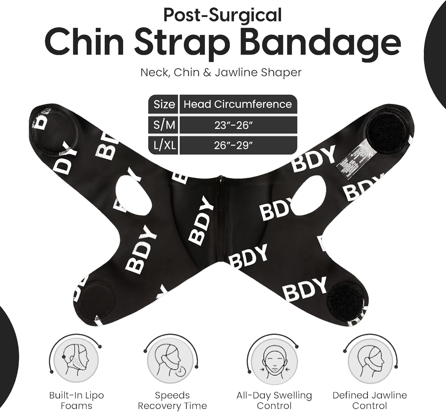 Post Surgical Chin Strap Bandage for Women, Neck, Chin & Jawline Shaper, V Line Face Lifting Strap