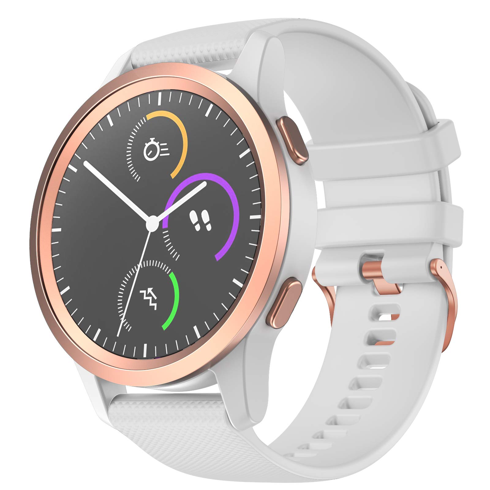 Shieranlee 18mm Quick Release Strap Compatible with Tic C2, Vivoactive 4S /GarminMove 3S/ vivomove 3s/GarminActive S Strap,Approach S2,Fossil Q Venture Gen 3/Gen4,Xiaomi watch