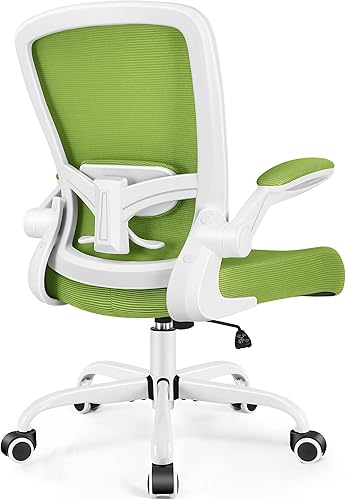 FelixKing - Silla de oficina ergonómica, silla de escritorio ergonómica de malla transpirable con respaldo alto ajustable, reposabrazos abatibles,