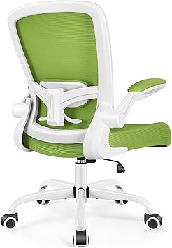 FelixKing Office Chair, Ergonomic Desk Chair Breathable Mesh Chairs Adjustable High Back Lumbar Support Flip-up Armrests, Executive Rolling Swivel Comfy Computer Chairs Home Office Green
