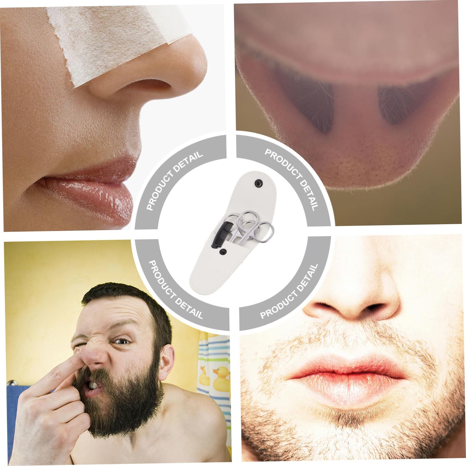 FOMIYES Set Di 12 Forbici Per Barba E Baffi in Acciaio Inossidabile Per Toelettatura E Uso in Salone Portatili E Robuste