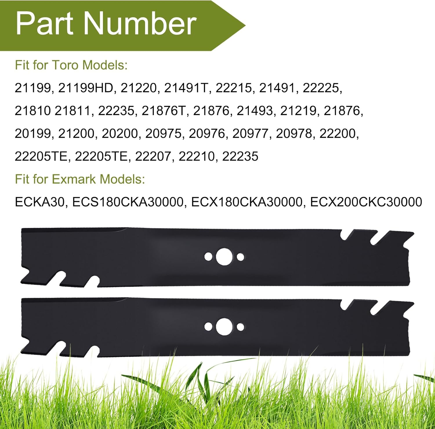 120-9500-03 Lawn Mower Blades, 116-6358-03 fits for TimeMaster 30" Walk-Behind Lawn Mower, fits for Toro 21199 21199HD 21220 21491T 22215 21491 22225 21810 21811 Mower Replacement 20122P Mower Blades