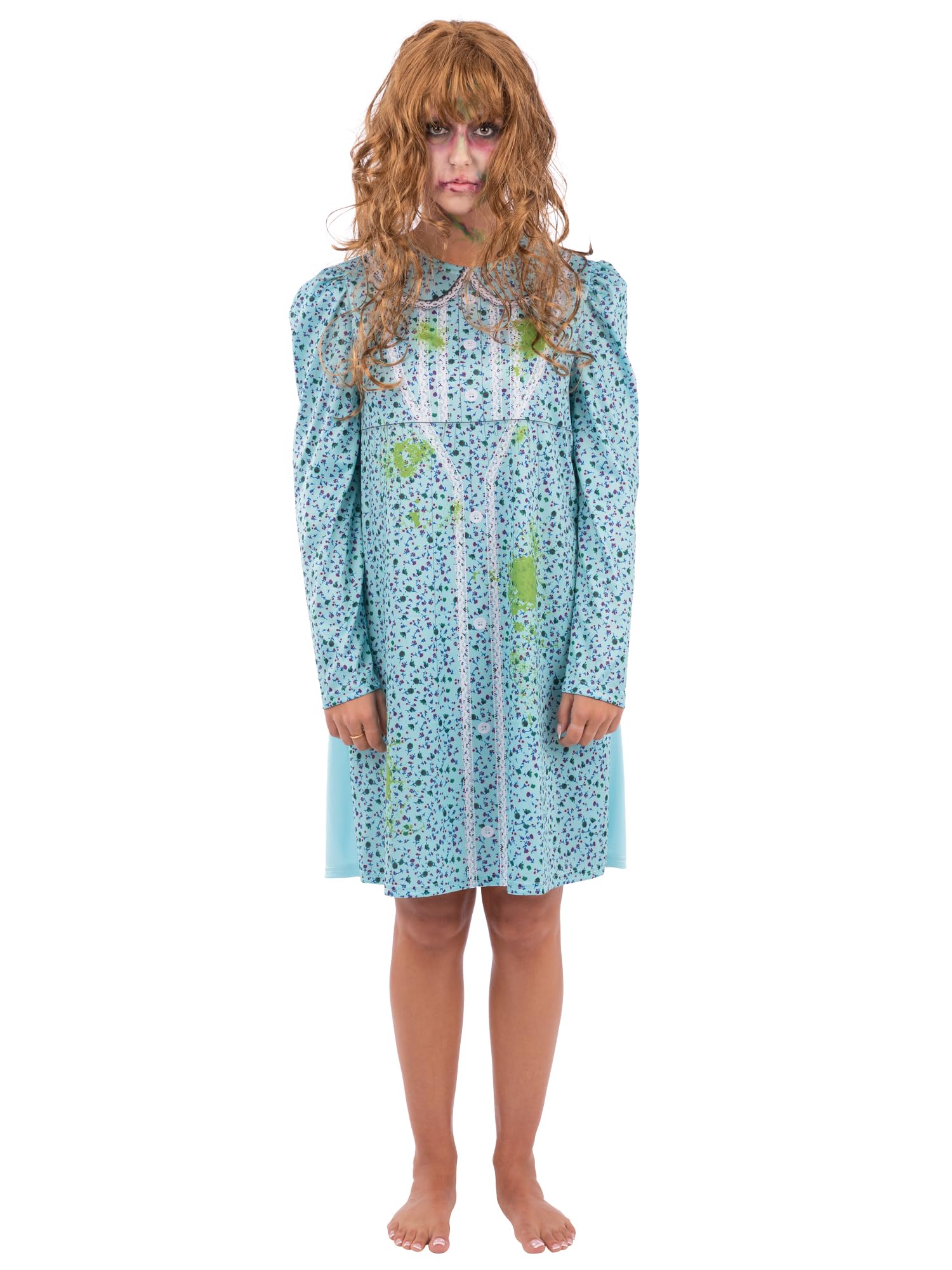 Exorcist Regan Smock TopSmiffys Official The Exorcist Regan Costume Smock Dress Womens Licensed Horror Fancy Dress Outfit for Halloween Parties and Scary Movie Events, large โ image 1