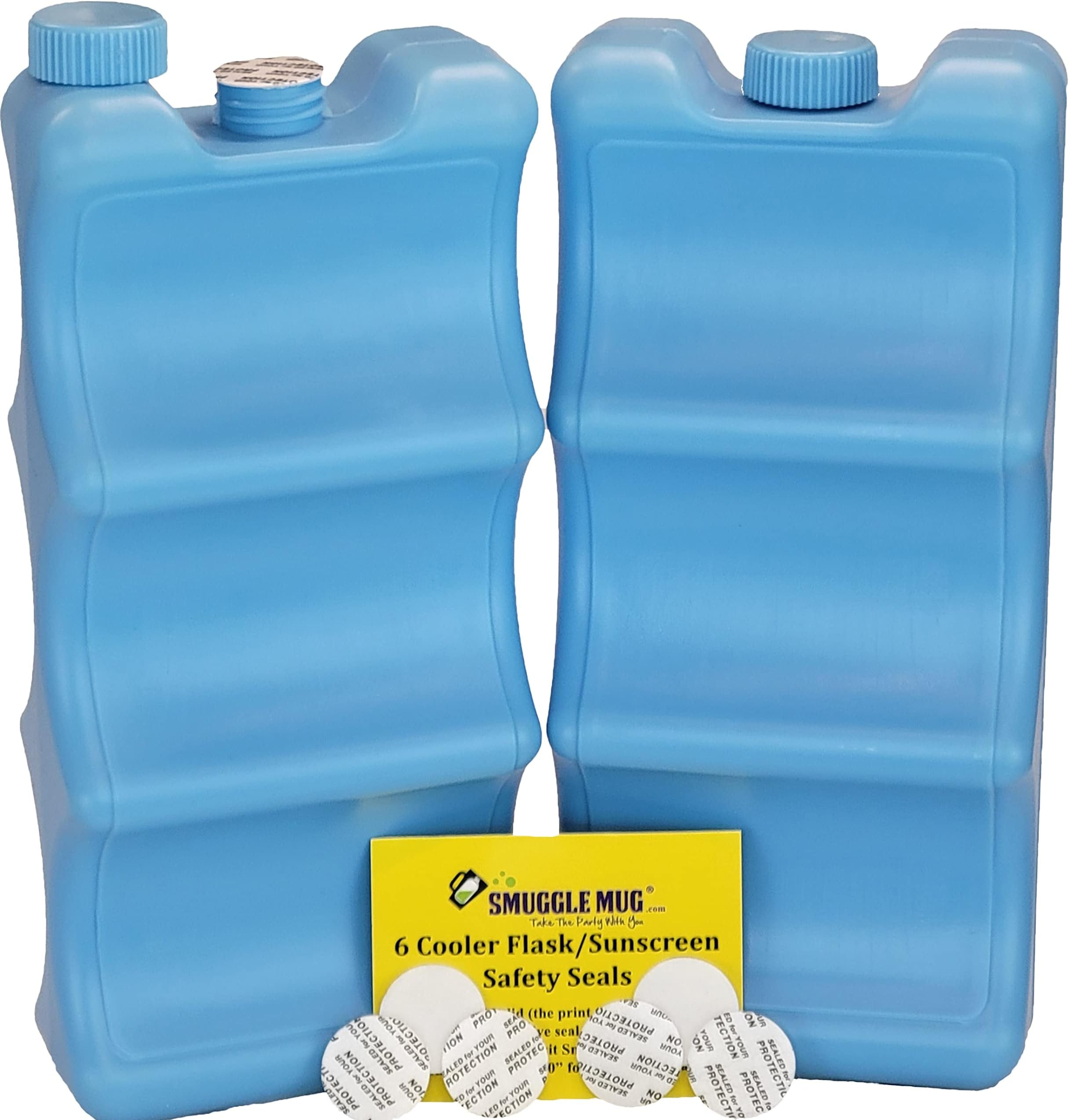 Hidden Alcohol Flask By Smuggle Mug | Ice Box Can Cooler Design | Disguised Container for Liquor | Concealed Bottle to Hide Booze | Cruise Containers for Travel (2 Pack)