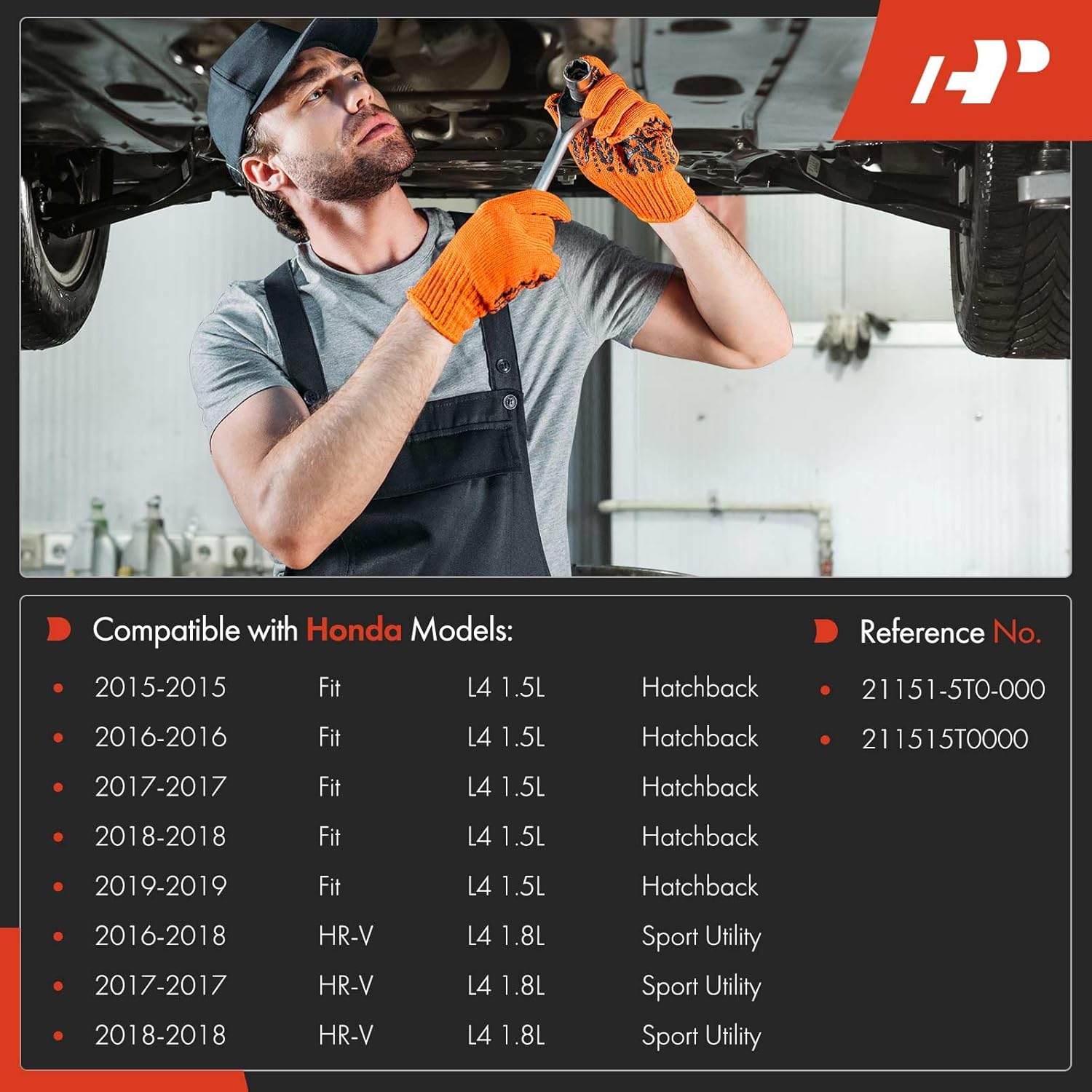 A-Premium Transmission Oil Pan with Drain Plug Compatible with Honda Fit 2015-2019 1.5L, HR-V 2016-2018 1.8L