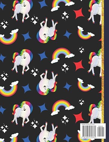 Blank Music Sheet Notebook: Music Manuscript Paper, Staff Paper, Music Notebook 12 Staves, (Magical Unicorns & Rainbows Music Composition Books for Girls)