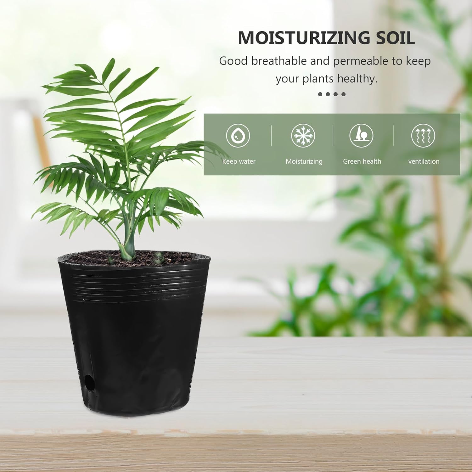 SUPVOX 100pcs Black Thickened Pe Planting Bags Seedling Growing Bags Nutrient Cups for Bonsai and Garden Planting 15x15cm Sturdy Containers for Nursery and Seed Starting