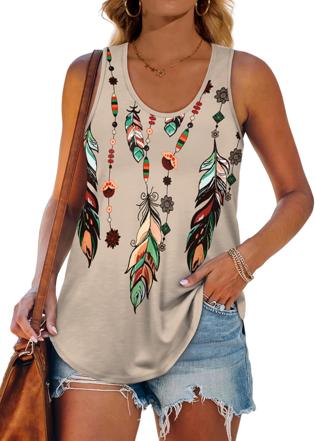Womens Tank Tops Racerback Loose Shirts for Women Summer