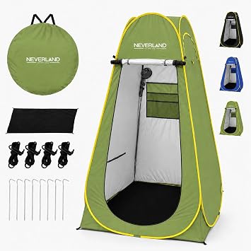 NEVERLAND Pop Up Privacy Shower Tent for Camping, 47x47x77 Inch