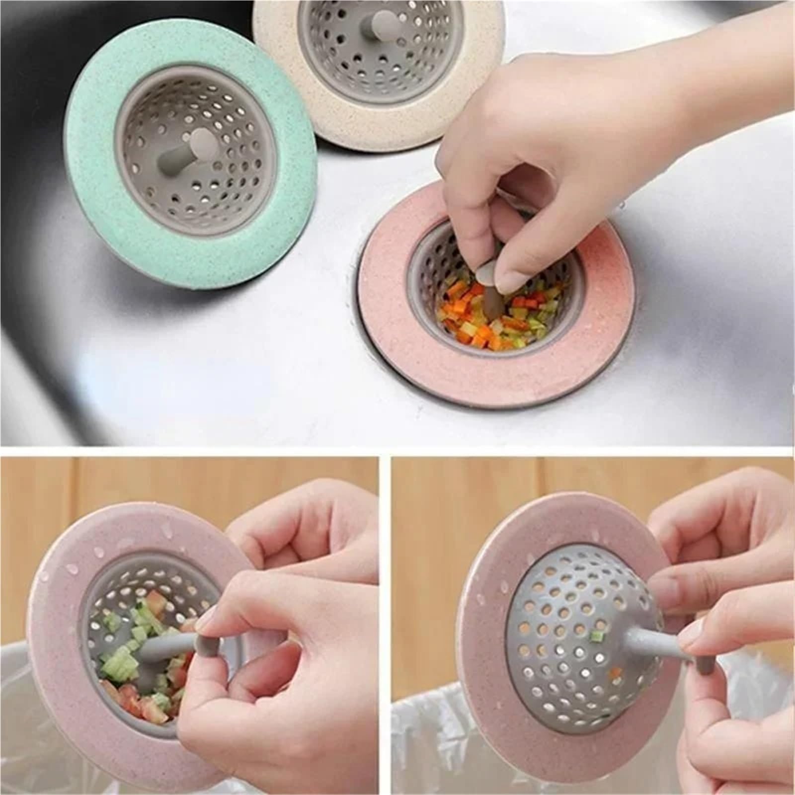 5 uds hogar Sala de Estar Drenaje Suelo tapón Pelo Receptor baño colador Fregadero Filtro alcantarillado Cubierta Ducha para Bañera,Ducha