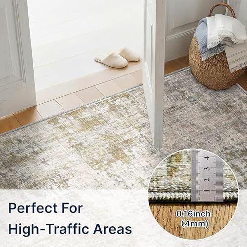 Miniatura 48 de Alfombra de área lavable de 5 x 7 pies para sala de estar, alfombra grande abstracta para comedor, dormitorio, alfombra antideslizante de 5 x 7