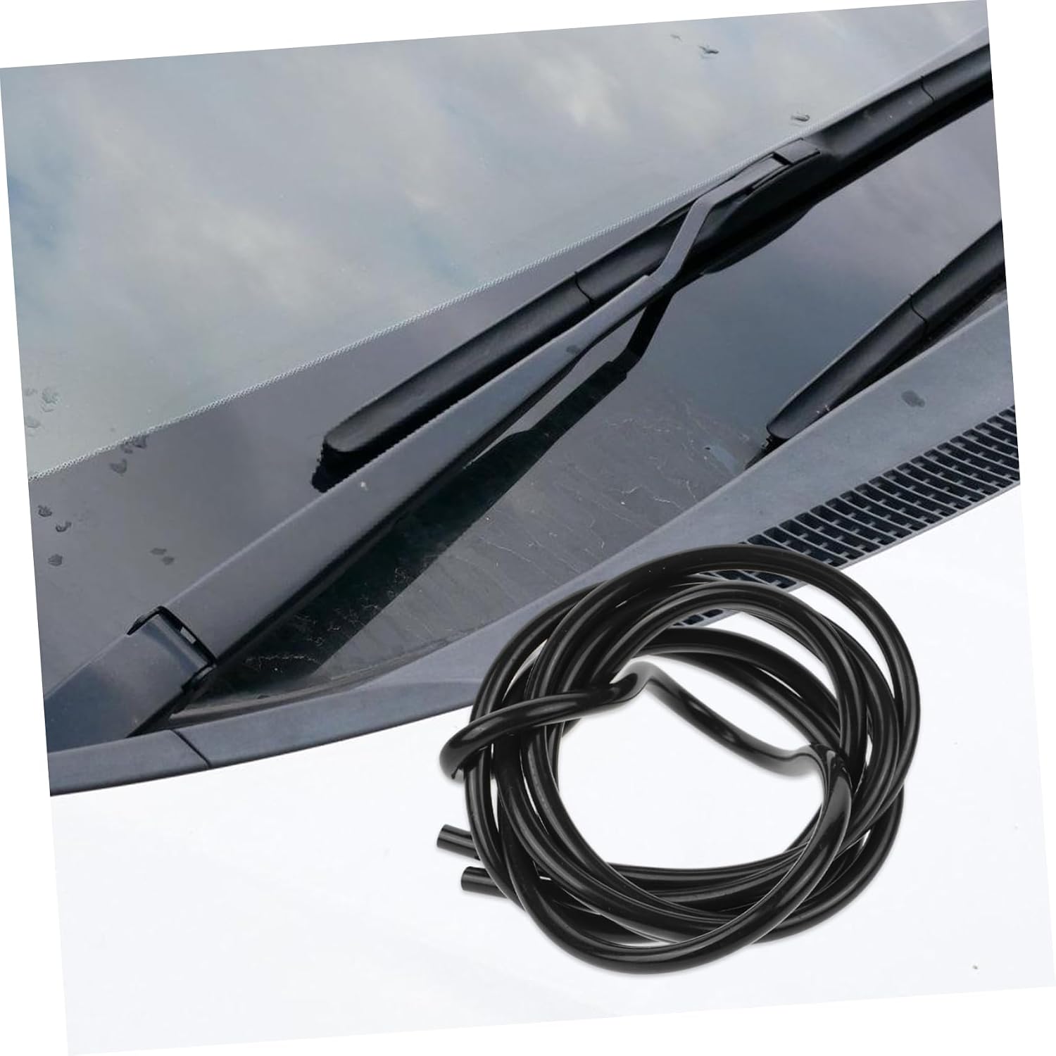 Windshield Washer Cleaning Hose Flexible Wiper Hose Replacement with Connectors for Windscreen Cleaning Compatible with Car Models