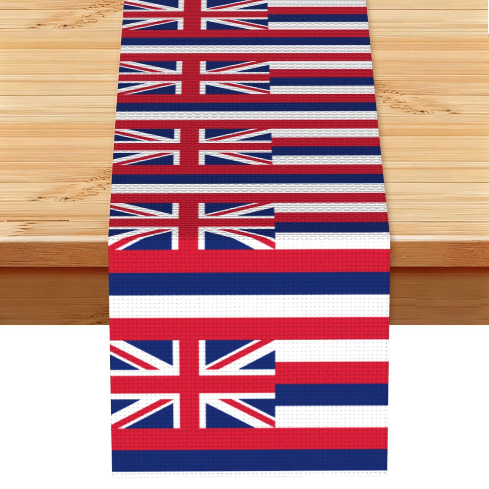 Hawaii Flag Table Runner 13x72 Inch Dining Decor