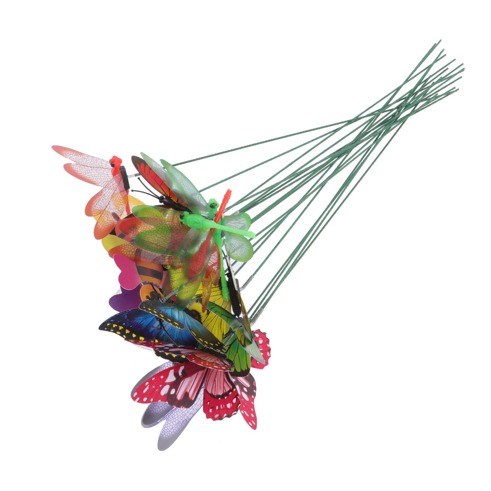 UKCOCO 90stücke Teiliges Garten- Simulation Von Libellen Und Schmetterlingen Attraktive Gartenstecker Für Kreative Gartengestaltung Für Blumenbeete Und Terrassen