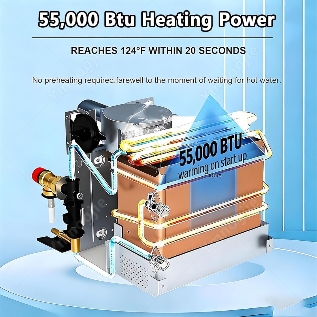 Scaldabagno Senza Serbatoio 55000 Btu para Camper y Roulotte