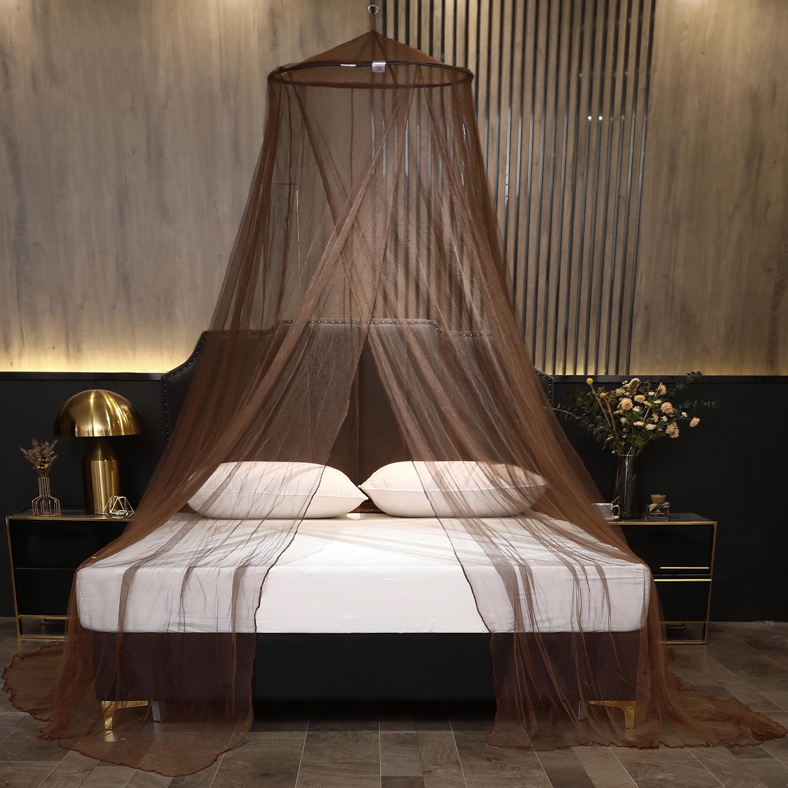 ZIQINPSQ Bed Canopy,Fine-mesh mosquito screen, insect screen, Hanging Bed Net Cover, including mounting material