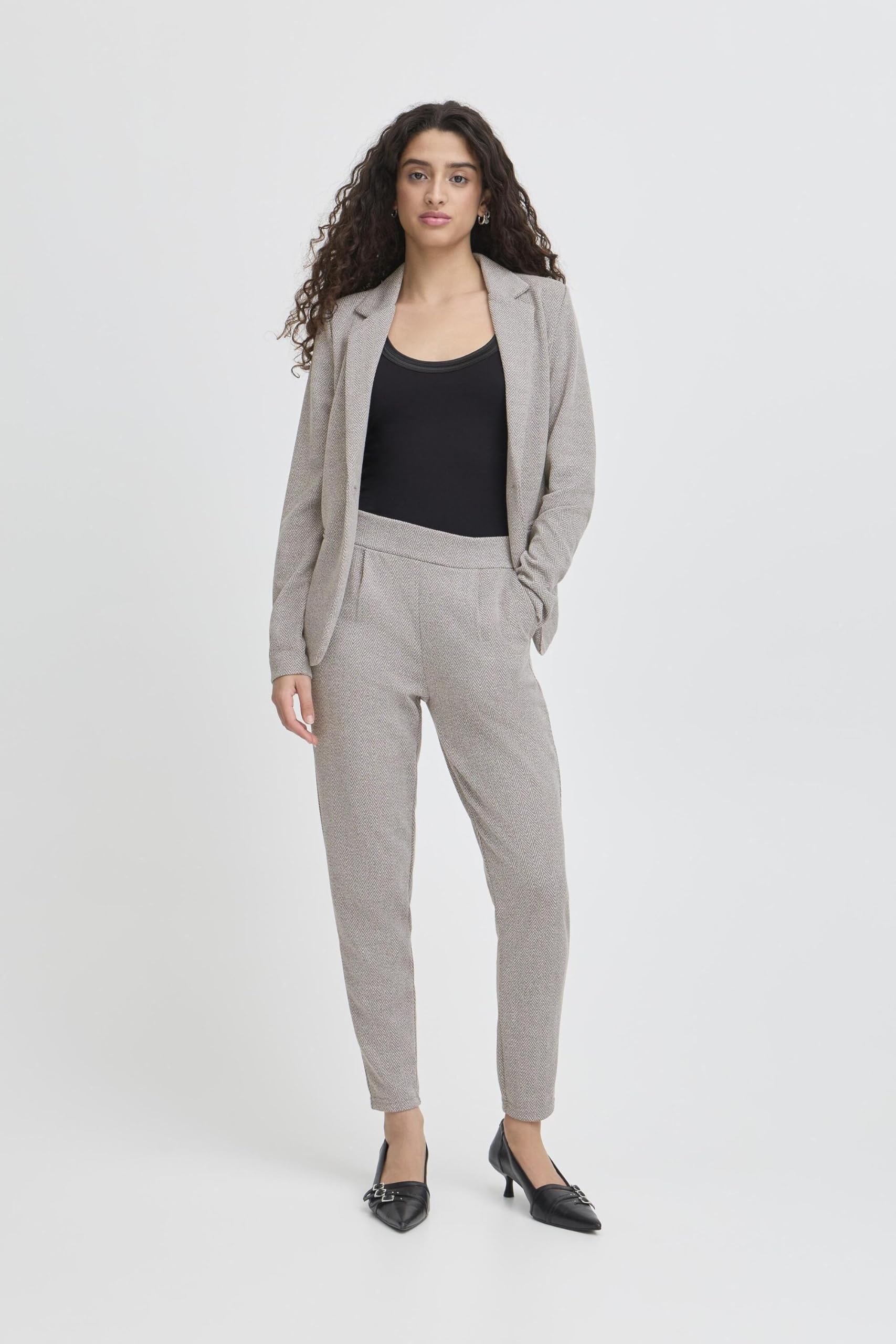 ICHI Damen Casual IHKATE IHKATE Jacquard PA8 Elastische Taille