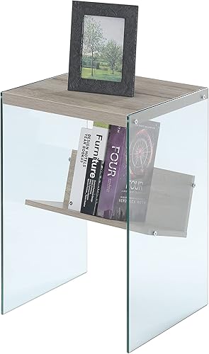 Miniatura 23 de Convenience Concepts SoHo Mesa auxiliar, mármol blanco sintético, 15.75 x 16.5 x 23.75 pulgadas Mármol blanco sintético,Mármol/cristal de imitación