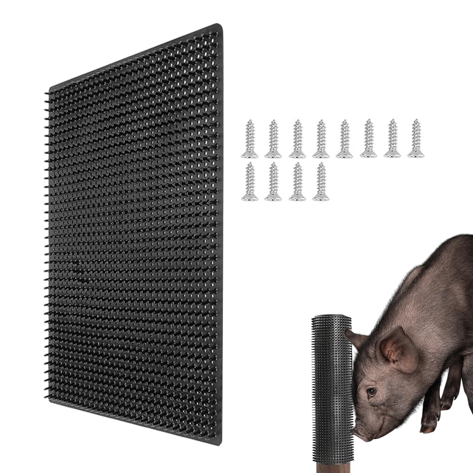Scratching Mat For Horses, Scratching Brush Horse For Column Or Wall Mounting, Grooming And Mats Cattle, Goats, Sheep, Cow Brush In The Stable，Grooming Farm Animals Gnat Itch Relief Board