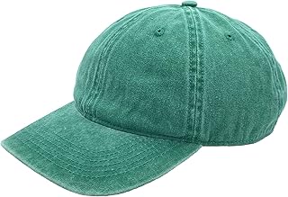 CYGTE L, XXL Men Women Oversize Vintage Washed Cotton Plain Baseball Caps Adjustable Unstructured Soft Blank Ball Hats for Big Heads-Kelly Green