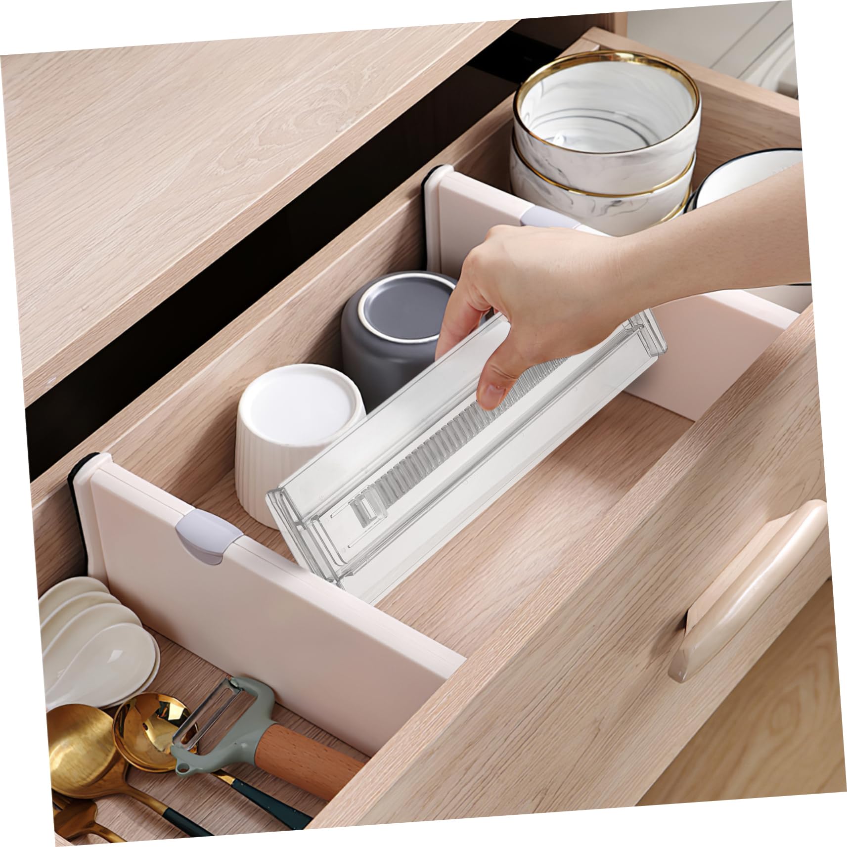 Amosfun Lot De 6 Séparateurs De Tiroir Réglables En Plastique Pour Commode À Chaussettes Optimisez Lespace De Rangement