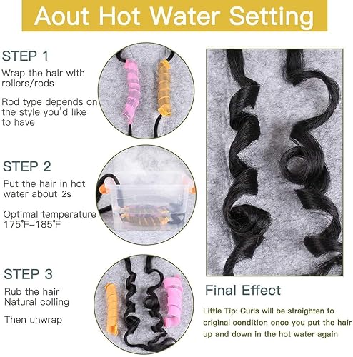 Miniatura 5 de Leeven 2 paquetes de cabello negro para trenzar de 26 pulgadas, preestirado, fácil para trenzar el cabello, textura Yaki, cabello trenzado